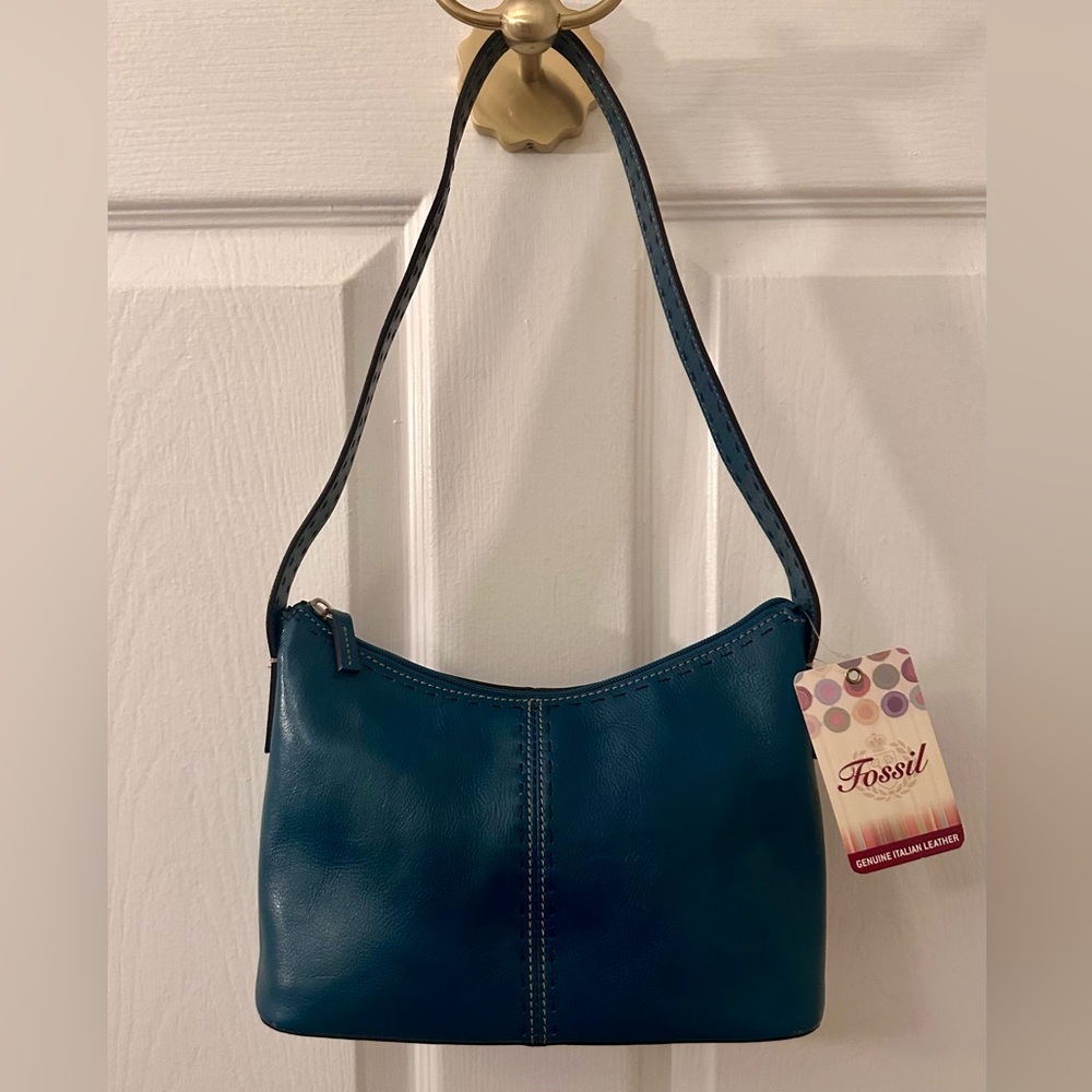 FOSSIL SEDONA II TOP ZIP TURQUOISE SHOULDER BAG